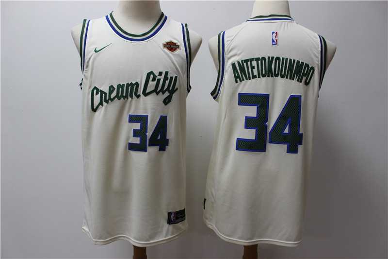Bucks 34 Giannis Antetokounmpo Cream 2019-20 City Edition Nike Swingman Jersey,We sell and wholesale Bucks 34 Giannis Antetokounmpo Cream 2019-20 City Edition Nike Swingman Jersey on line form chian!